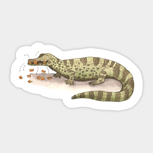 C is for Caiman Sticker by thewatercolorwood